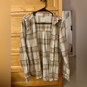 Crème, brown Fall flannel (S)
